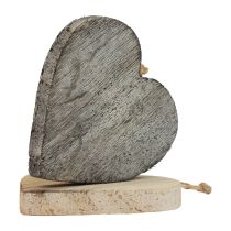 Wooden Hearts Decorative Hearts White Colored Vintage Wood 10pcs