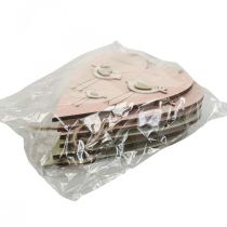 Product Heart made of wood, decorative heart for hanging, heart decoration H16cm 6 pcs