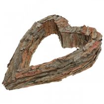 Deco heart wood pine bark 40×32cm