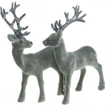 Deco deer deco figure deco reindeer anthracite H20cm 2pcs