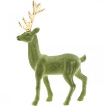 Product Decorative deer decorative figure decorative reindeer flocked green H37cm