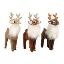 Christmas figures reindeer decoration decorative hanger table decoration H11cm 3pcs
