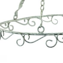 Product Hanging decoration metal decorative ring white shabby chic Ø30cm H30cm