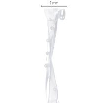 Product Wedding decoration organza ribbon white 10mm x 5m with hearts & pearls