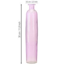 Product Tall flower vase purple bottles decorative glass Ø6.5cm H30cm