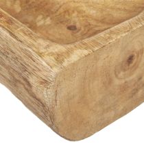 Product Wooden decoration with hollow decorative bowl wood 40×13–16cm×6.5cm