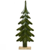 Wooden decorative Christmas tree green gloss effect 23.5×5×60cm