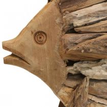 Wooden fish deco large, deco fish standing H50cm