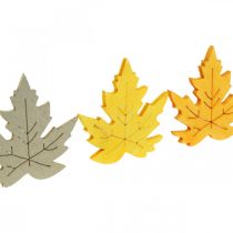 Product Scatter decoration autumn, maple leaves, autumn leaves golden, orange, yellow 4cm 72p