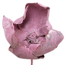 Product Wooden flower, palm cup mix pink-erika 25 pcs