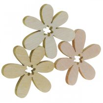 Product Wooden Flowers Scatter Decoration Flowers Wood Orange/Pink/White 2cm 144 Pcs