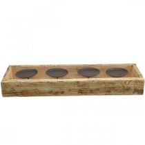 Product Table decoration Advent candlestick candle tray wood L48cm
