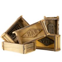 Product Wooden decoration vintage brick shape brown, rust 31×14.5cm H9cm
