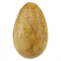 Product Wooden eggs mango wood in jute net Easter decoration natural 7–8cm 6pcs