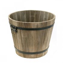 Wooden bucket planter wood country house style with handles Ø30cm