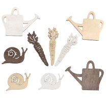 Product Wooden garden scatter decoration 4cm - 6cm natural 72 pcs