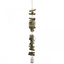 Deco garland driftwood with glasses maritime wall decoration 70cm