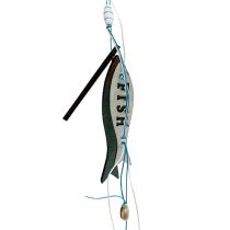 Product Wooden Hanger Fish Blue 36cm 4 pcs