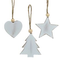 Product Wooden hanger assorted white 5-6cm 6 pcs