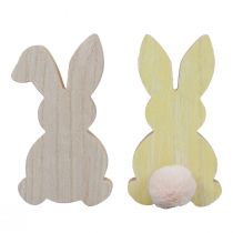 Product Wooden Rabbit Decoration Rabbits Easter Decoration Wood Pastel 8.5×16cm 6 pcs