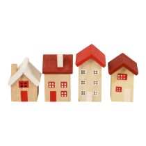 Wooden house decoration wooden house table decoration Christmas L3–5cm 8pcs