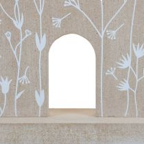 Product Wooden house decorative house table stand wood 28.5cm