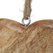 Product Wooden heart natural decorative hearts for hanging wood 10cm 8 pcs