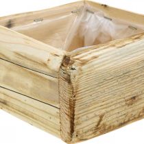 Product Plant pot plant box wooden flower pot natural 15.5×15.5cm