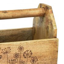 Product Wooden box with handle tool box wood 30x15x24cm