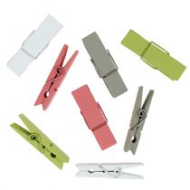 Wooden clips colorful 7.2cm 48pcs