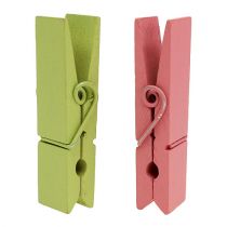 Wooden clips colorful 7.2cm 48pcs