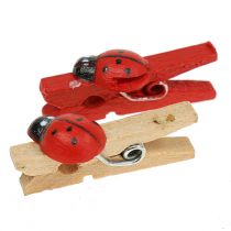 Product Decorative wooden clips ladybug 2.5cm 180p