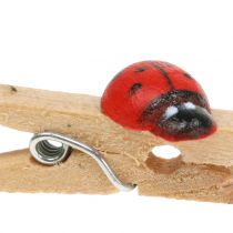 Product Decorative wooden clips ladybug 2.5cm 180p