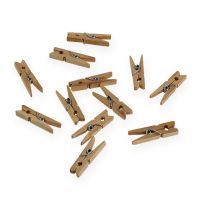 Product Decorative wooden clips 3cm natural 72 pcs