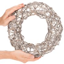 Product Natural White Wooden Wreath Ø30cm H9.5cm