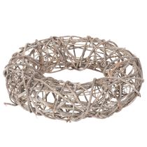 Product Natural White Wooden Wreath Ø30cm H9.5cm