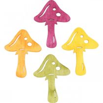 Scattered mushrooms, autumn decorations, lucky mushrooms to decorate orange, yellow, green, pink H3.5 / 4cm W4 / 3cm 72pcs
