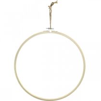 Round embroidery frame, handmade, wooden ring for decorating, DIY, boho decoration Ø30cm
