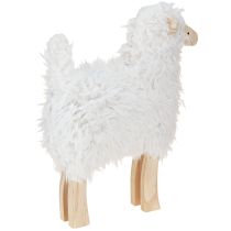 Product Wooden Sheep Easter Decoration Sheep White Natural 30x4.5x36.5cm
