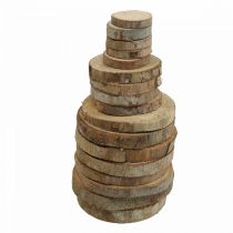 Product Wooden discs 3.5cm - 9cm natural 300g