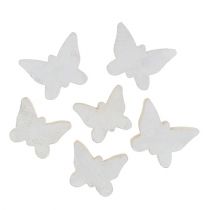 Product Wooden Butterfly White 2,8 cm - 3,3cm 28pcs