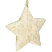 Product Wooden star natural Christmas decoration wood Ø13.5cm