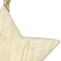 Product Wooden star natural Christmas decoration wood Ø13.5cm