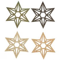 Product Wooden Stars Christmas Decoration Wooden Stars Brown 8cm 16 pcs