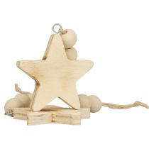 Product Wooden star decoration decorative hanger wood star decoration burned 8×8×1cm