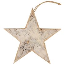 Wooden stars decoration decorative hanger rustic decoration white wood Ø20cm