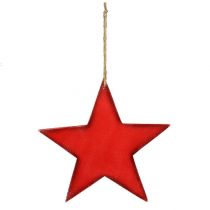 Product Wooden stars to hang 30cm red 3pcs