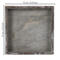 Product Rustic decorative tray for stylish table decoration, 15cm, 4 pieces