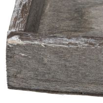 Product Rustic decorative tray for stylish table decoration, 15cm, 4 pieces