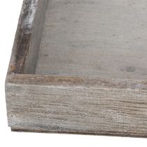 Product Rectangular wooden tray, ideal for decorating balconies and living spaces, 30cm, 4 pieces
